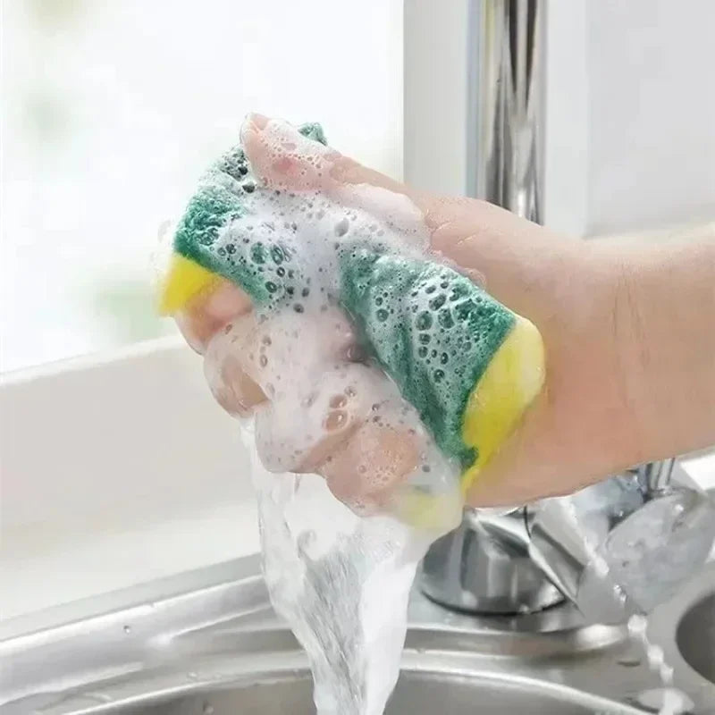 Highly absorbent double-sided sponge magic cleaning pot rust sponge